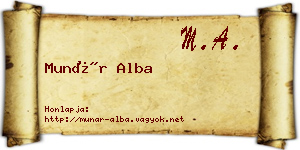 Munár Alba névjegykártya